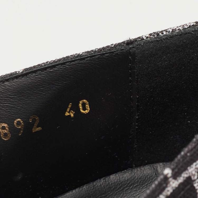 Pre Owned Celine Black Canvas Elliot Low Top Sneaker Size 40