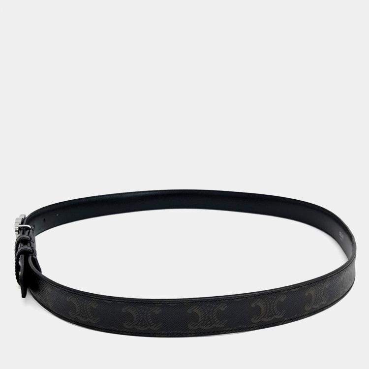 Pre Owned Celine Black PVC Triumph Belt