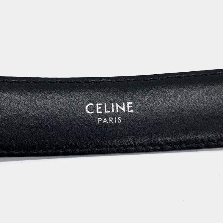 Pre Owned Celine Black PVC Triumph Belt