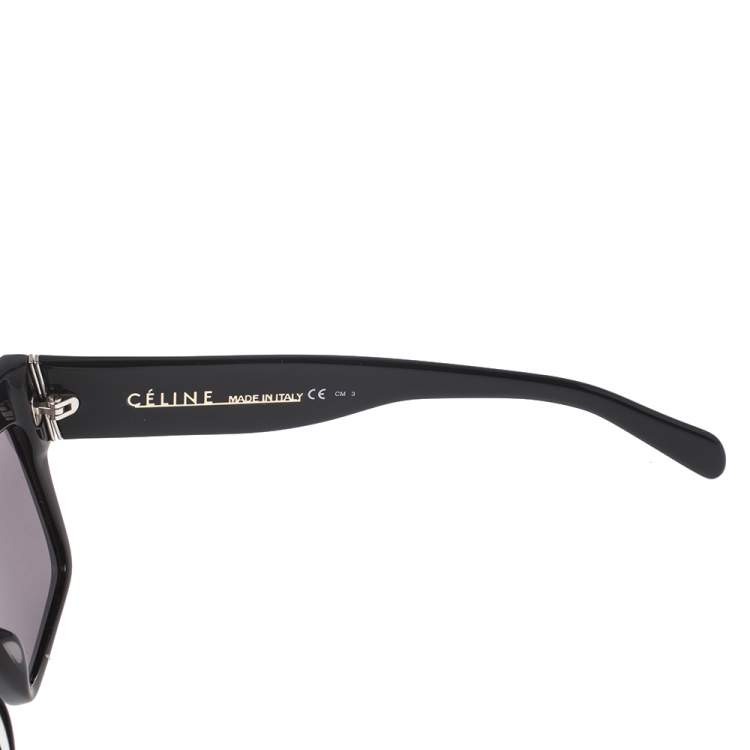 Pre Owned Celine Black/Grey CL 41756 Square Polarized Sunglasses