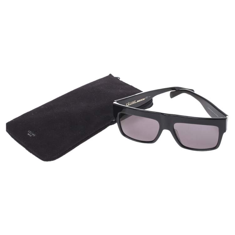 Pre Owned Celine Black/Grey CL 41756 Square Polarized Sunglasses