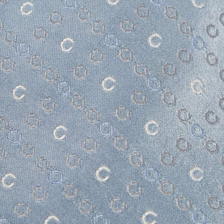 Pre Owned Celine Vintage Blue Patterned Silk Jacquard Tie