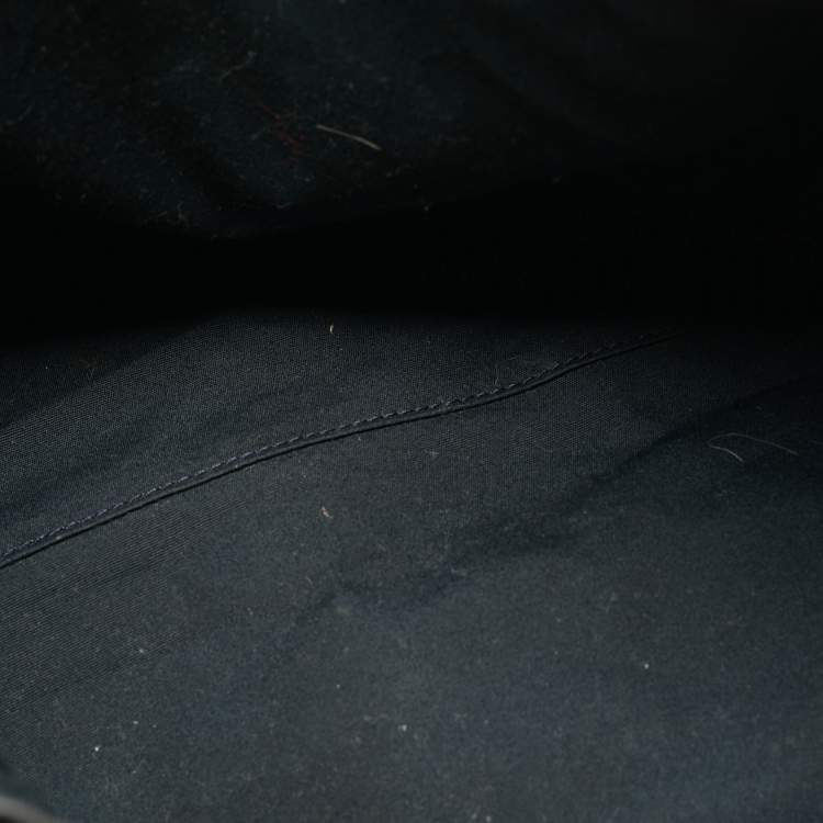 Pre Owned حقيبة سيلين دافل كانفاس ومخمل أسود/رمادي