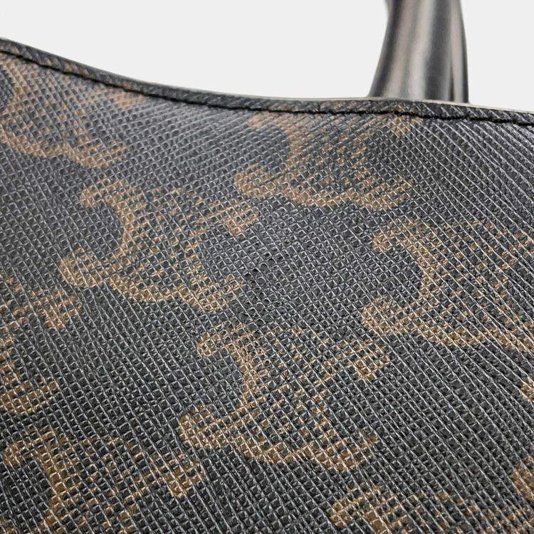 Pre Owned Celine Triomphe Horizontal Cabas Black Pvc Leather