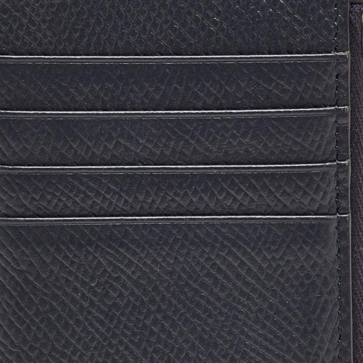 Pre Owned Celine Dark Blue Leather Zip Card Holder