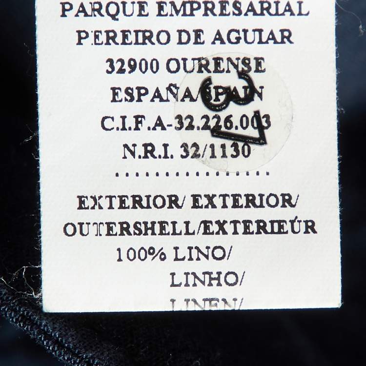 Pre Owned CH Carolina Herrera Brown Linen Regular Fit Trousers M