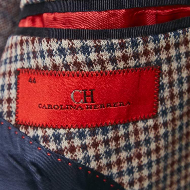 Pre Owned CH Carolina Herrera Multicolor Wool Single Breasted Blazer XXL