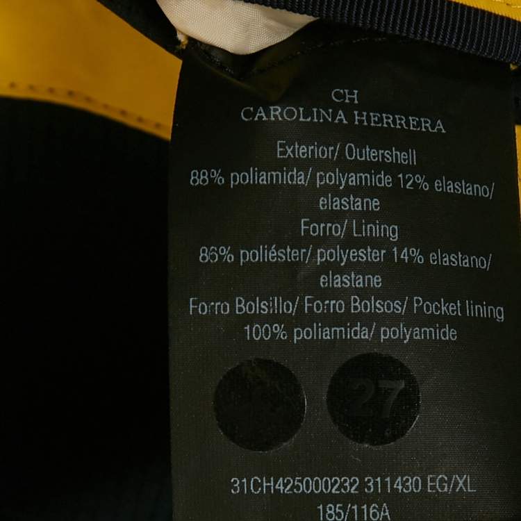 Pre Owned CH Carolina Herrera Yellow Synthetic Oversized Jacket XL