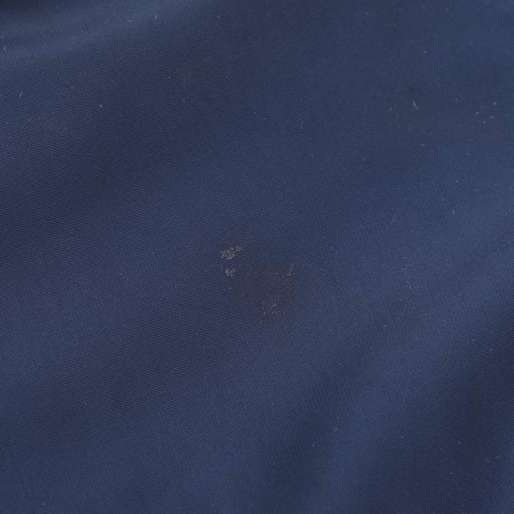 Pre Owned CH Carolina Herrera Navy Blue/Yellow Nylon CH Logo Reversible Jacket M