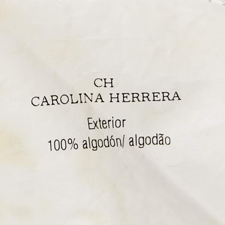 مملوكة مسبقًا CH Carolina Herrera Black houndstooth Pattern Cotton Pique Polo T-Shirt L