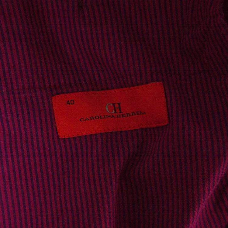 Pre Owned CH Carolina Herrera Purple Cotton Straight Fit Trousers 3XL
