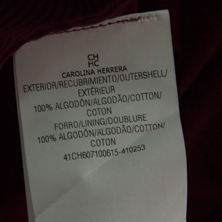 Pre Owned CH Carolina Herrera Purple Cotton Straight Fit Trousers 3XL