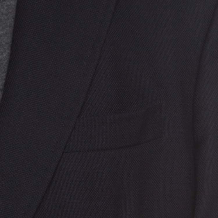 CH Carolina Herrera Navy Blue Wool and Cashmere Tailored Blazer 2XL