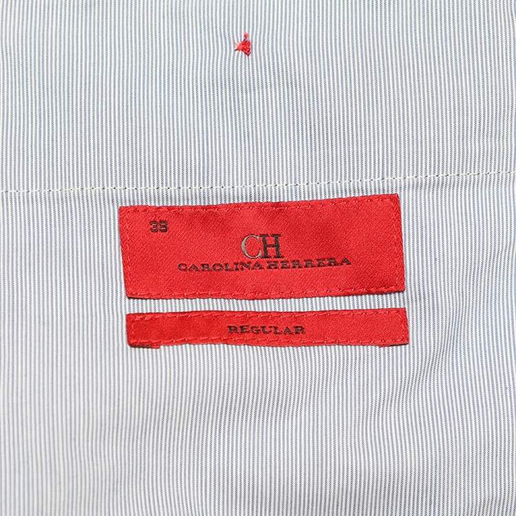 Pre Owned CH Carolina Herrera Navy Blue Cotton Trim Detail Pants XXL