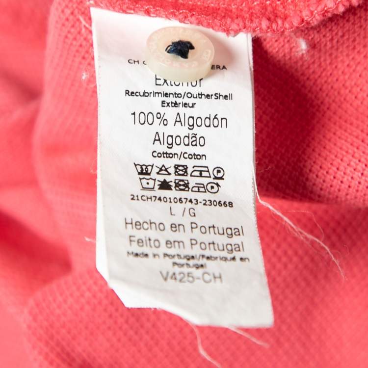 CH Carolina Herrera Pink Cotton Polo T-Shirts L CH Carolina Herrera ...