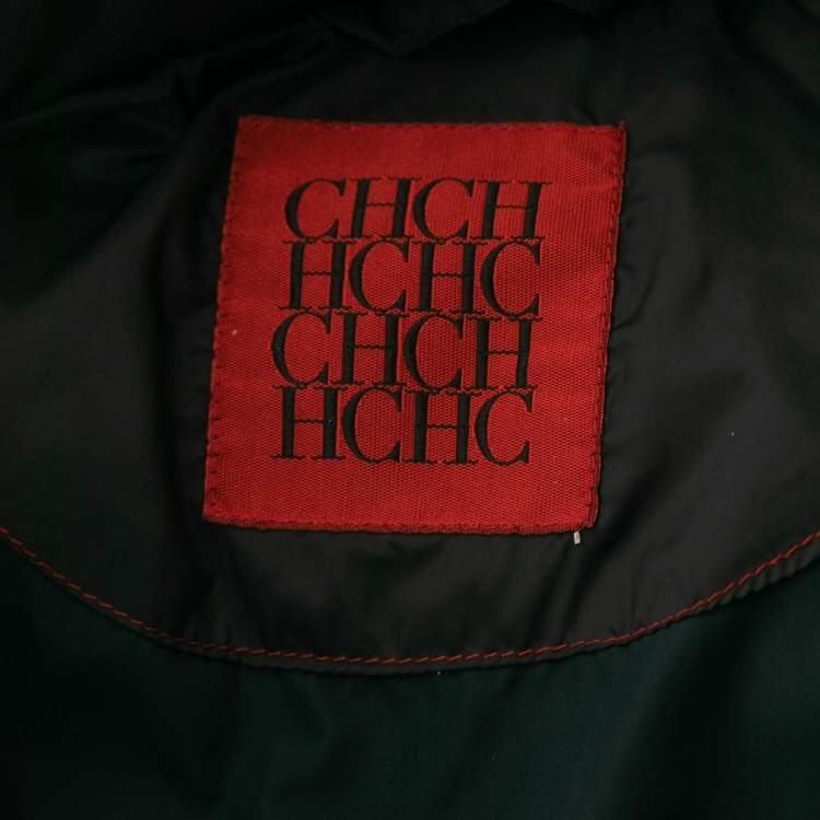 Pre Owned CH Carolina Herrera Midnight Blue Synthetic Down Puffer Jacket L