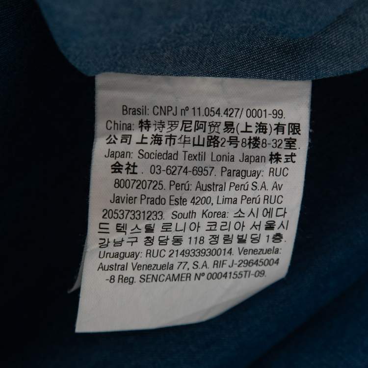 Pre Owned CH Carolina Herrera Blue Cotton Button Down Shirt L