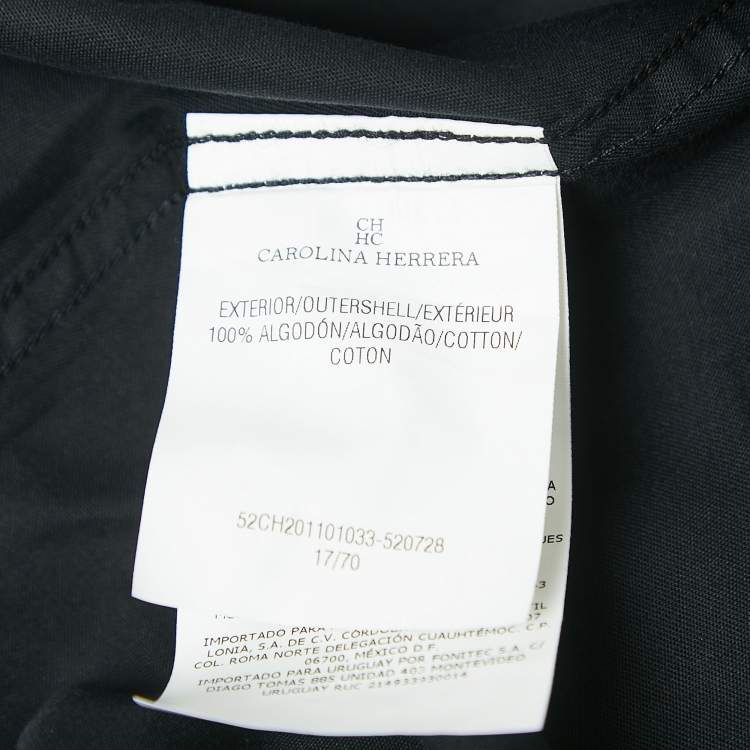 Pre Owned CH Carolina Herrera Black Cotton Button Down Shirt 2XL