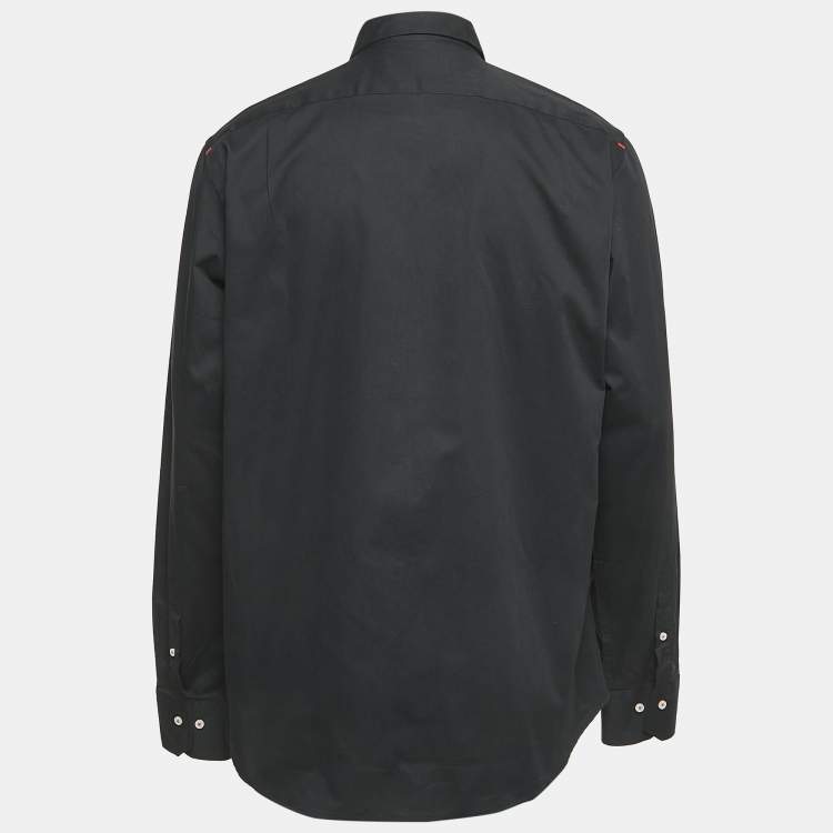 Pre Owned CH Carolina Herrera Black Cotton Button Down Shirt 2XL