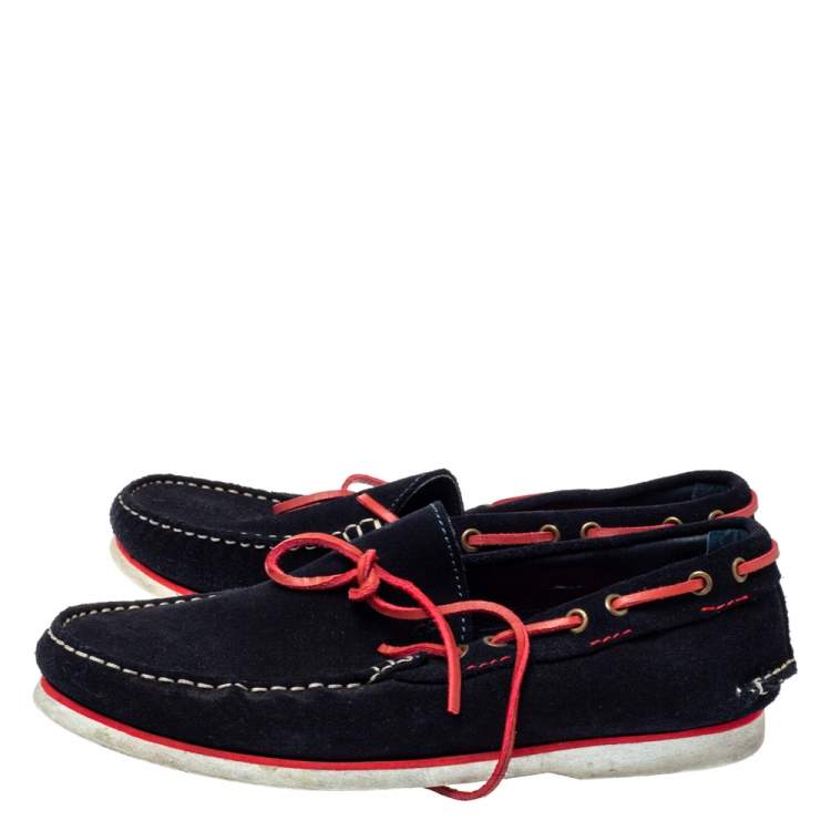 Pre Owned CH Carolina Herrera Black Suede Loafers Size 41