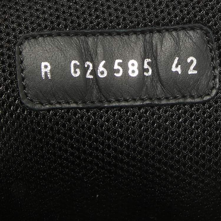 Pre Owned Chanel Black Leather And Suede CC High Top Sneakers Size 42