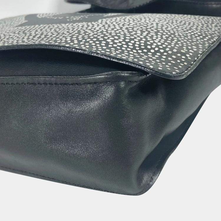 Pre Owned  Chanel Leather Black CC  Flap Crossbody Shoulder Bag