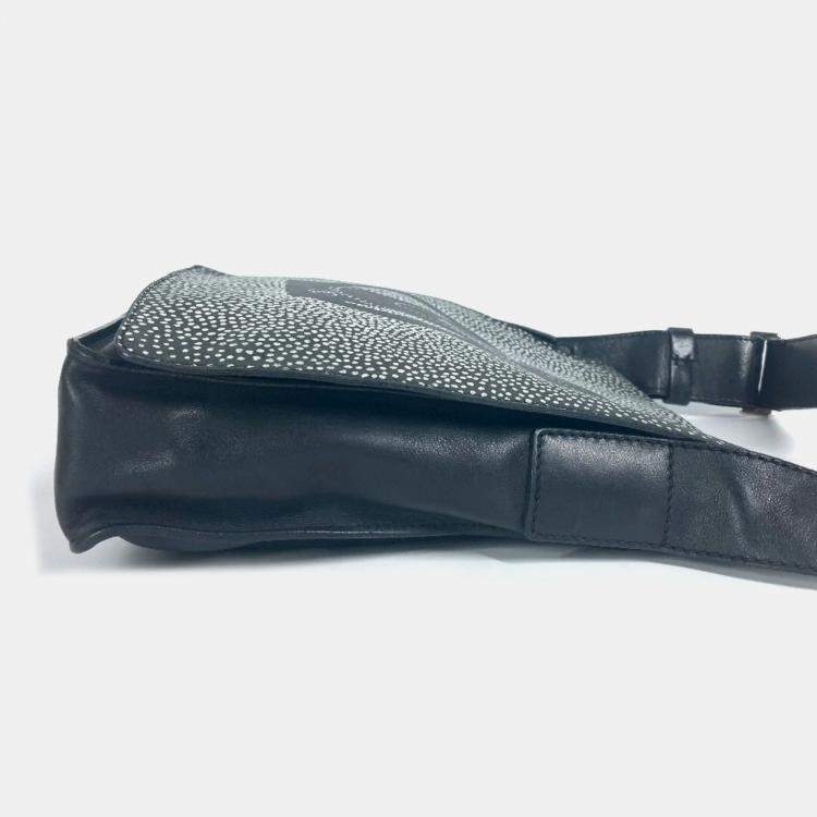 Pre Owned  Chanel Leather Black CC  Flap Crossbody Shoulder Bag
