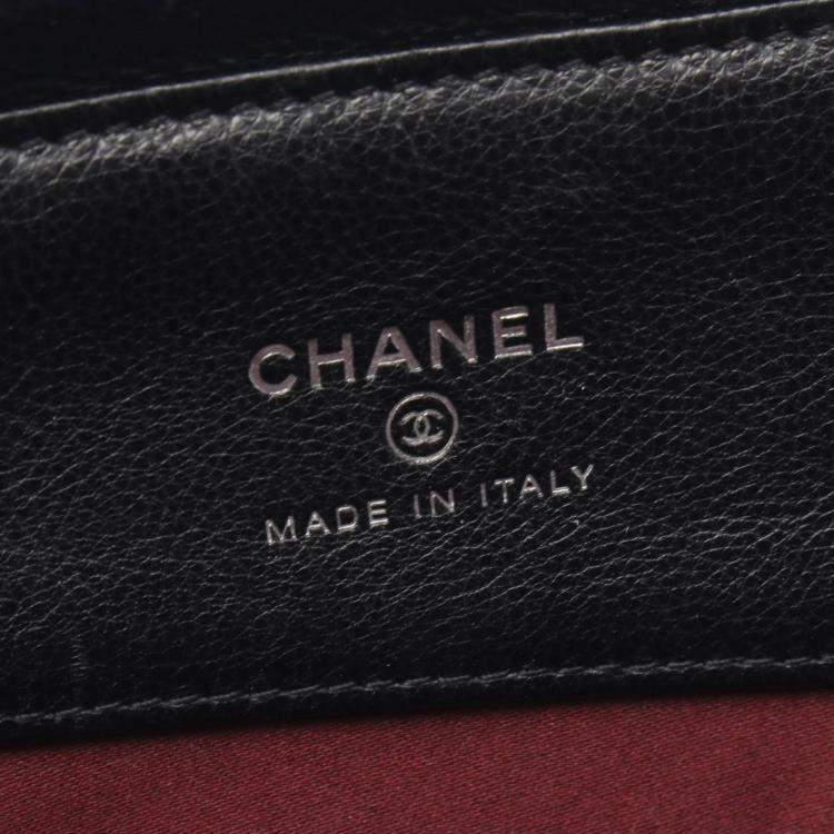 Pre Owned Chanel Matelasse CC Mini Black Leather Waiter Shoulder Bag