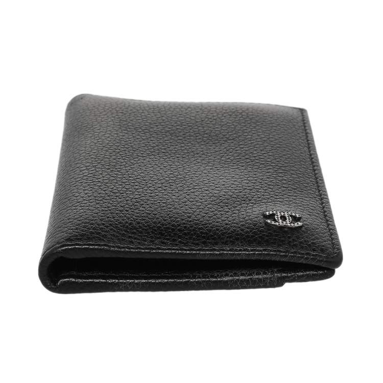 Pre Owned Chanel Black Caviar Leather Bifold Wallet