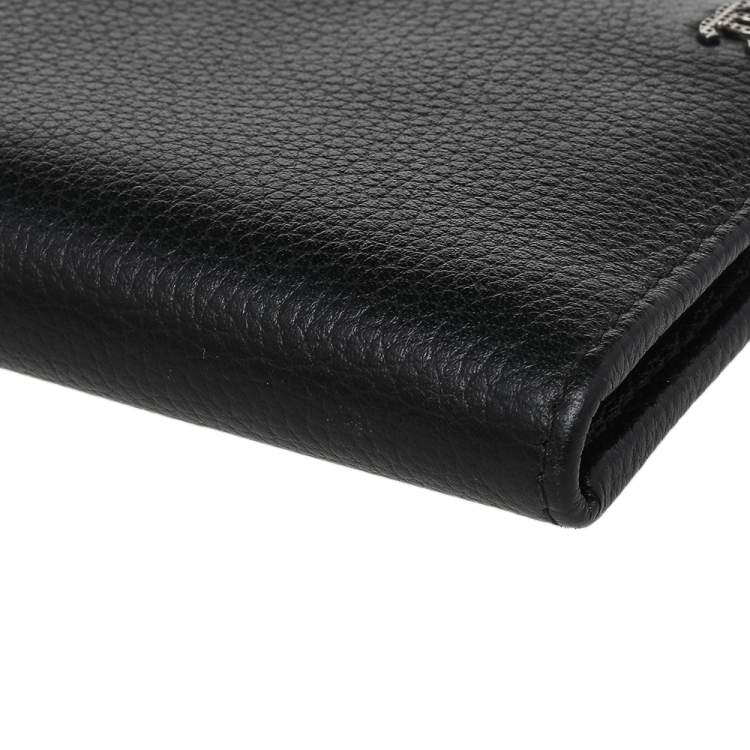 Pre Owned Chanel Black Caviar Leather Bifold Wallet