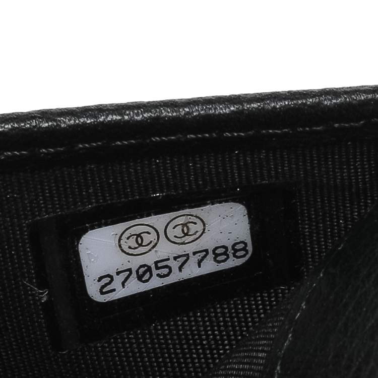 Pre Owned Chanel Black Caviar Leather Bifold Wallet