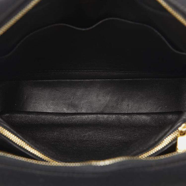 Pre Owned Chanel Black Jersey CC Chevron Pocket Camera Bag