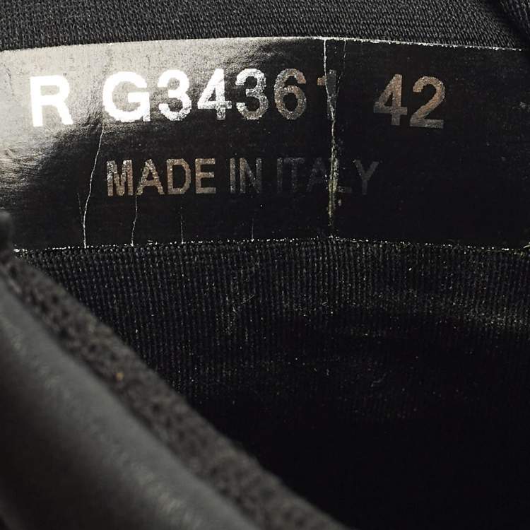 Pre Owned Chanel CC Size 42 Black Suede and Tweed Lace Up Sneakers