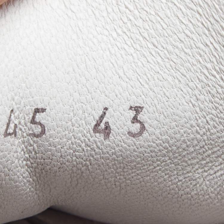 Pre Owned Chanel Black Leather Logo Lace Up CC Low Top Sneakers Size 43