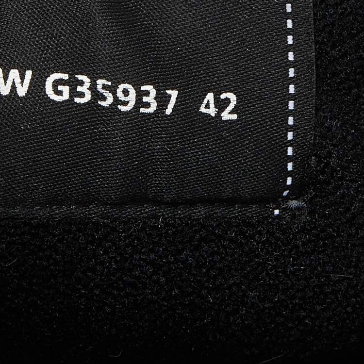 Pre Owned Chanel Black Perforated Leather Logo Low Top Sneakers Size 42