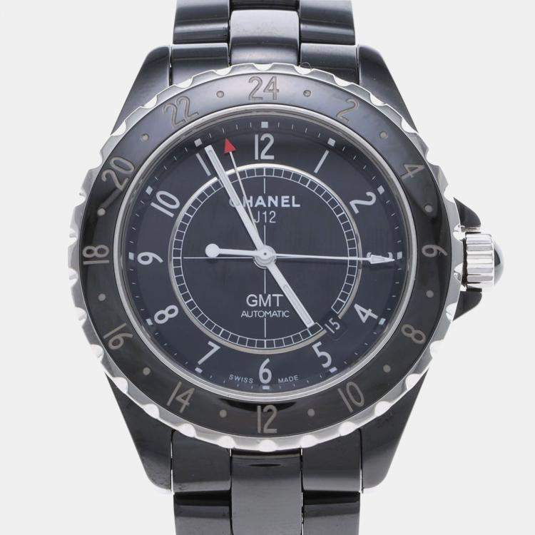 Pre Owned Chanel J12 GMT H2012 Automatic Stainless Steel Men's Wristwatch 42 mm