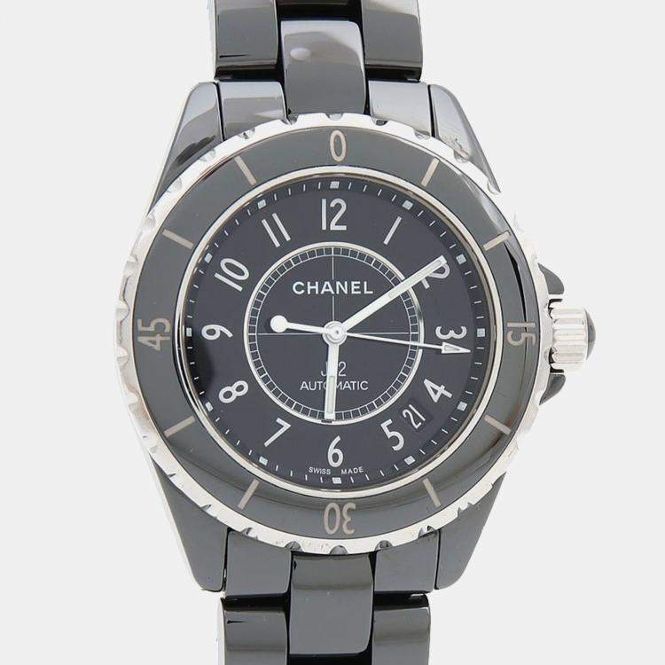 مملوكة مسبقًا Chanel J12 H0685 Automatic Ceramic Stainless Steel Men's Wristwatch 39 mm