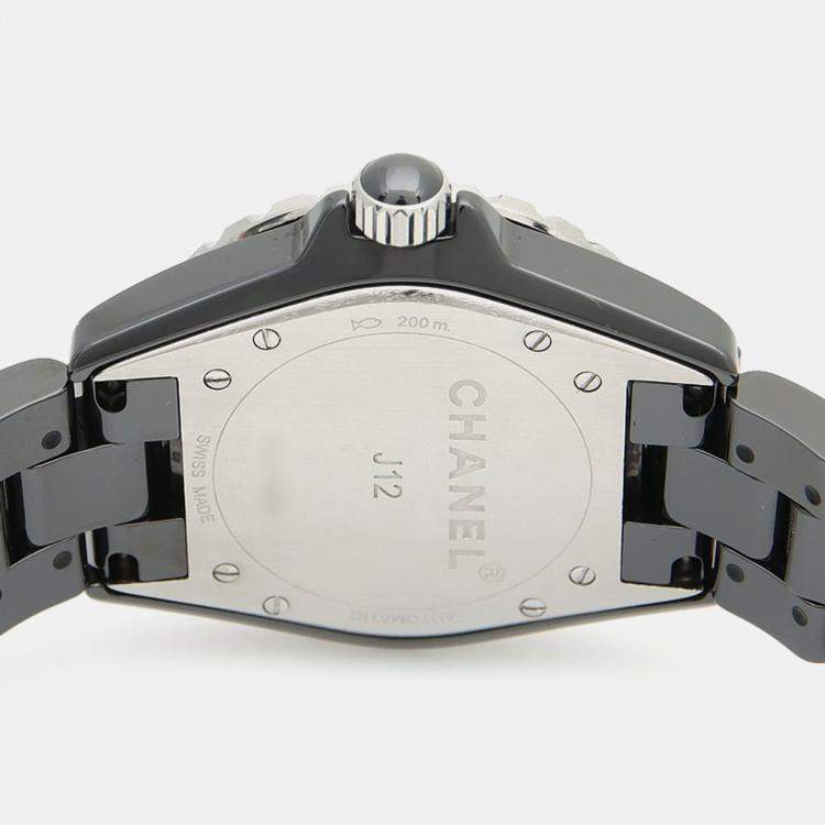 مملوكة مسبقًا Chanel J12 H0685 Automatic Ceramic Stainless Steel Men's Wristwatch 39 mm