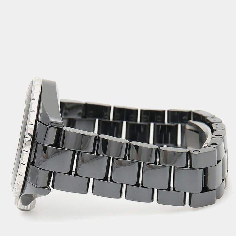 مملوكة مسبقًا Chanel J12 H0685 Automatic Ceramic Stainless Steel Men's Wristwatch 39 mm
