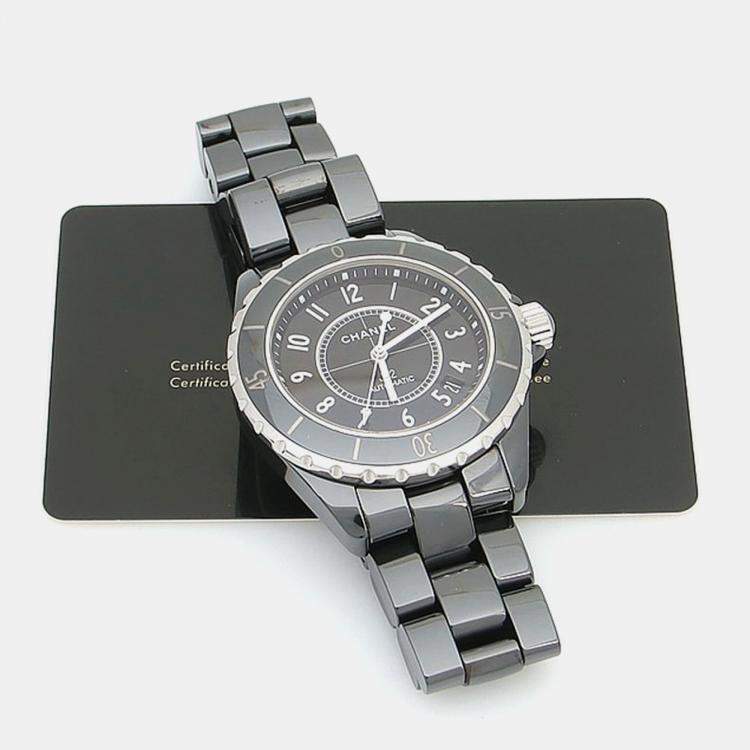 مملوكة مسبقًا Chanel J12 H0685 Automatic Ceramic Stainless Steel Men's Wristwatch 39 mm