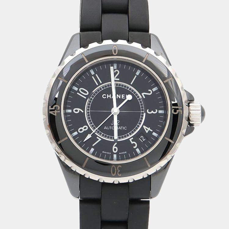 Pre Owned Chanel J12 Automatic Ceramic Stainless Steel women's Wristwatch 39 mm