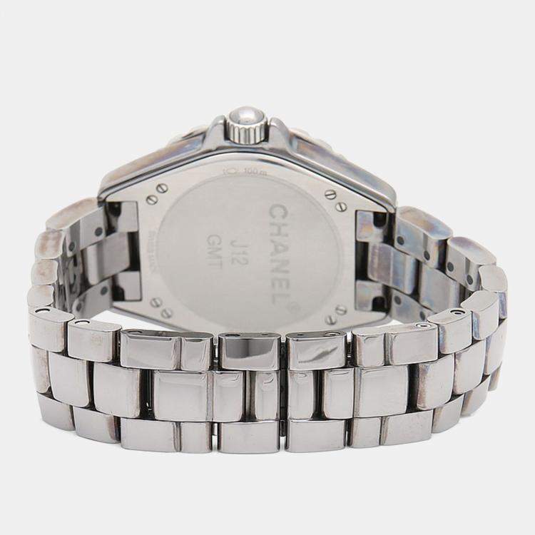 Pre Owned Chanel J12 Automatic Ceramic Stainless Steel Men's Wristwatch 41 mm