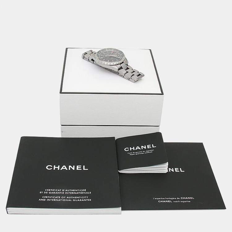 Pre Owned Chanel J12 Automatic Ceramic Stainless Steel Men's Wristwatch 41 mm