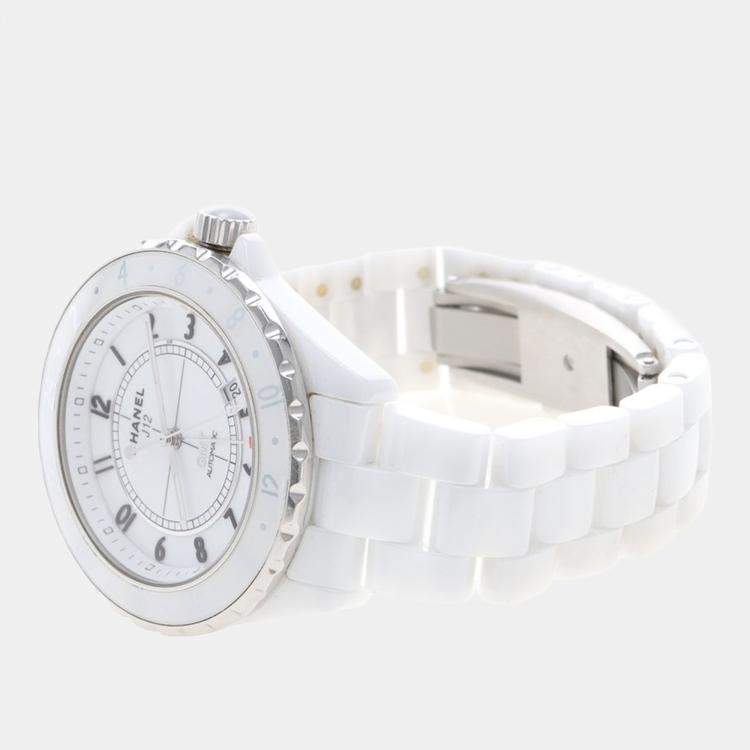 Pre Owned Chanel J12 Automatic Ceramic Stainless Steel Men's Wristwatch 42 mm