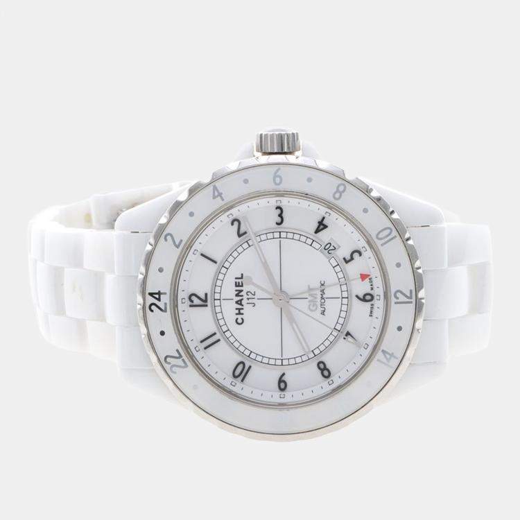 Pre Owned Chanel J12 Automatic Ceramic Stainless Steel Men's Wristwatch 42 mm
