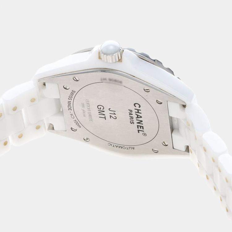 Pre Owned Chanel J12 Automatic Ceramic Stainless Steel Men's Wristwatch 42 mm