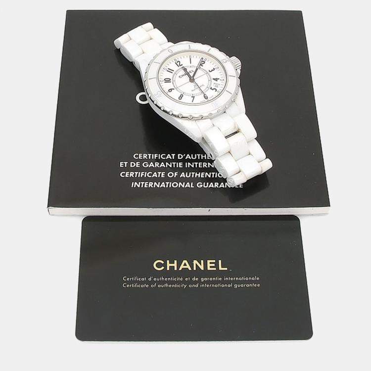 Pre Owned Chanel J12 Automatic Ceramic Stainless Steel Men's Wristwatch 39 mm