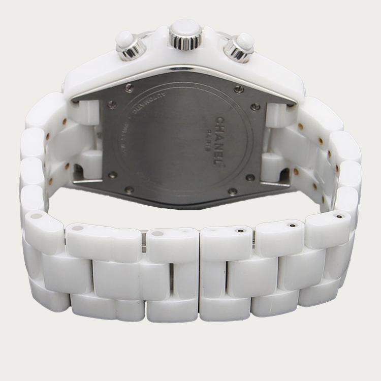 Pre Owned Chanel J12 Automatic Ceramic Stainless Steel Men's Wristwatch 41 mm
