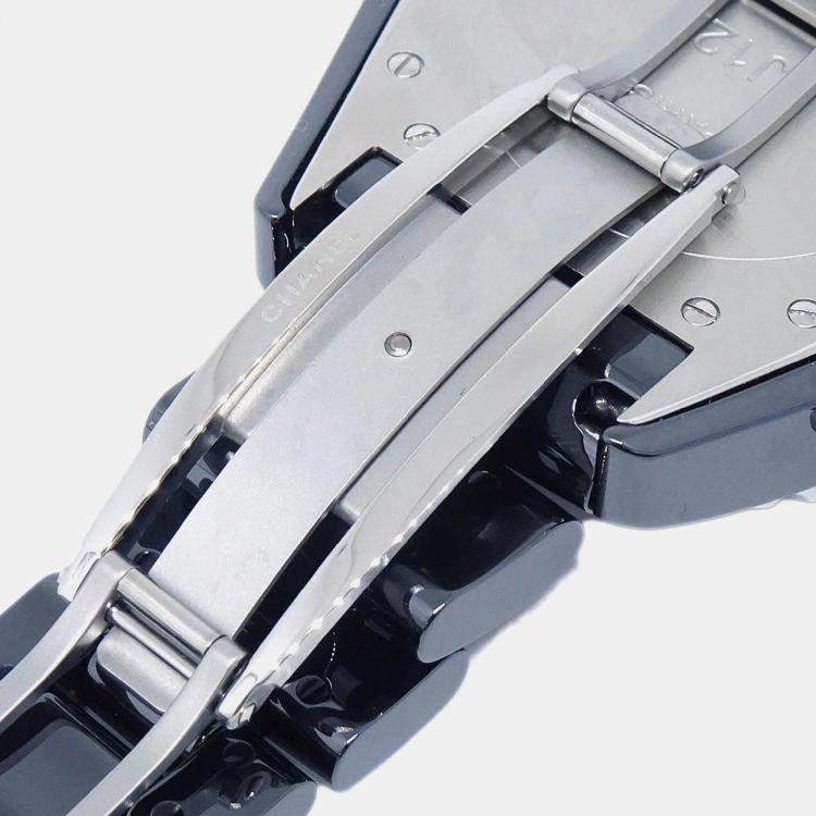 Pre Owned Chanel J12 H0940 Automatic Black Stainless Steel Ceramic Men's Wristwatch 42 mm