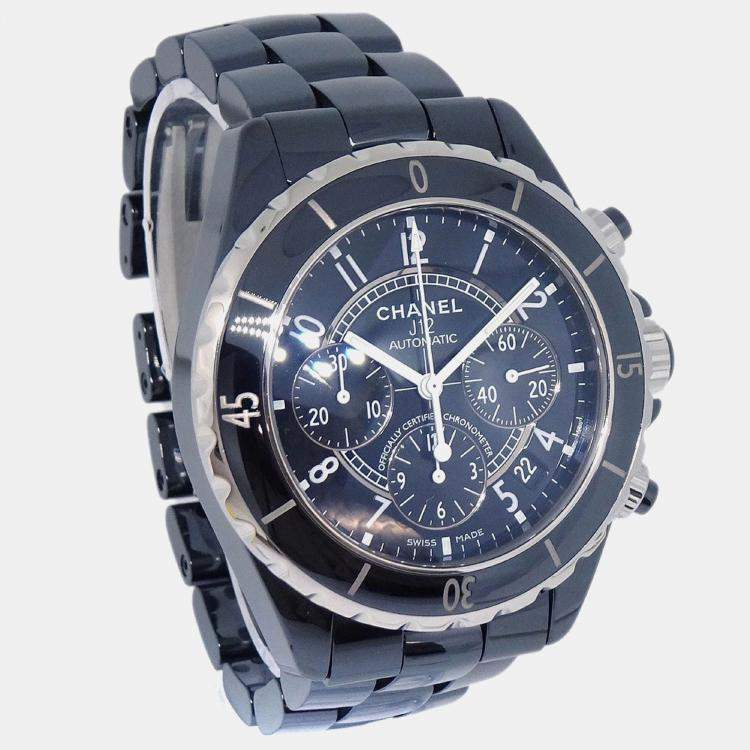 Pre Owned Chanel J12 H0940 Automatic Black Stainless Steel Ceramic Men's Wristwatch 42 mm